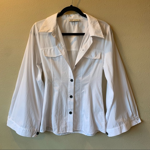 ZARA trf collection Wide Sleeve Top - Picture 1 of 11